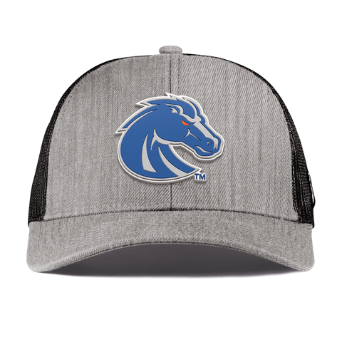 Boise State University "Boise State Broncos Gray" Curved Stretch Trucker Heather Gray