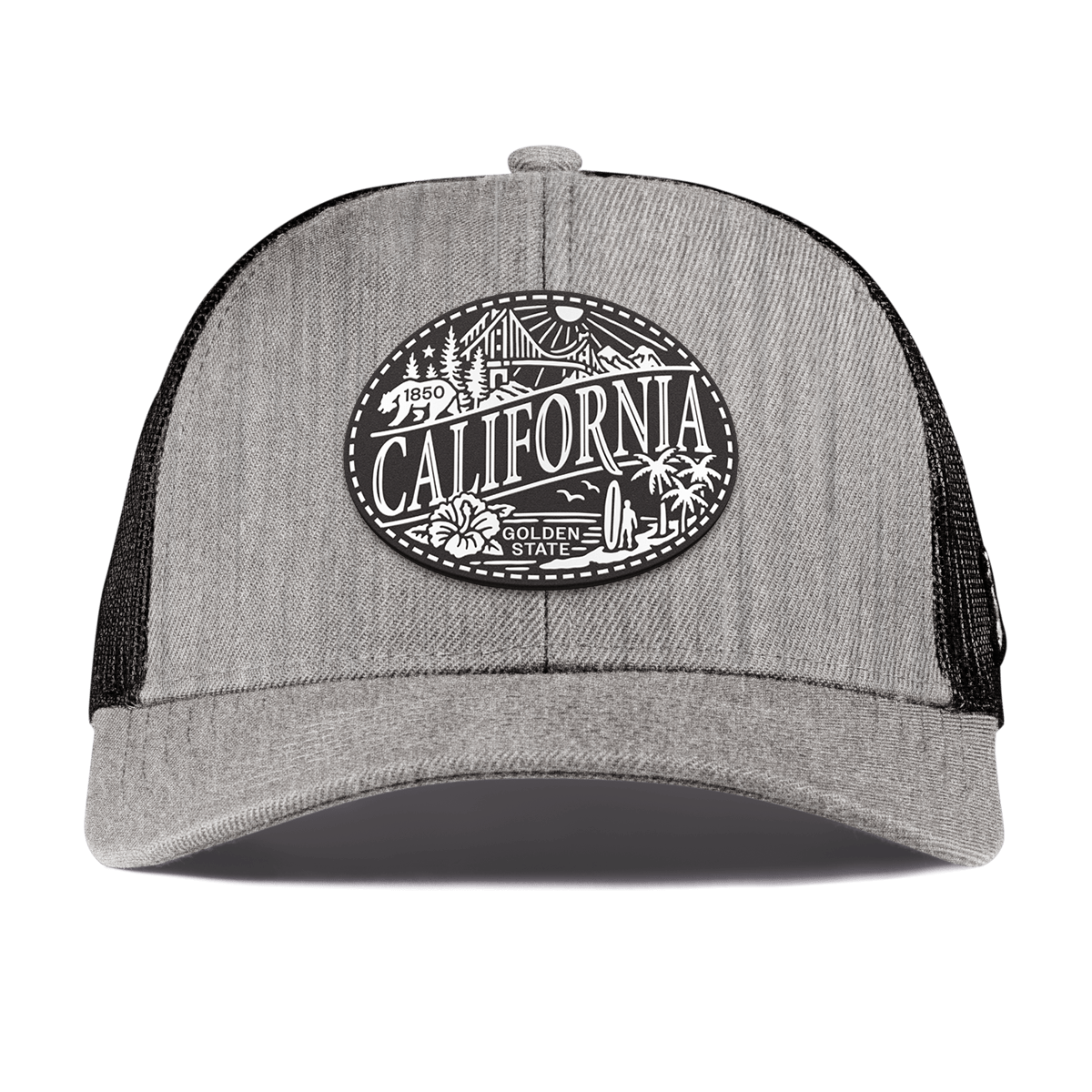 California Traveler Curved Stretch Trucker Heather Gray