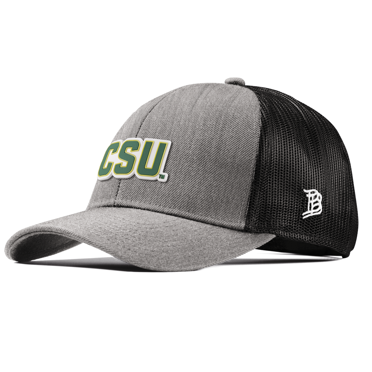 Colorado State University "Colorado State Block" Stretch Snapback Trucker Heather Gray