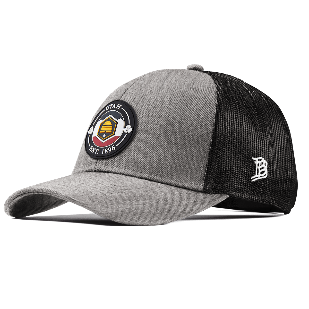 Utah Compass Stretch Snapback Trucker Heather Gray 