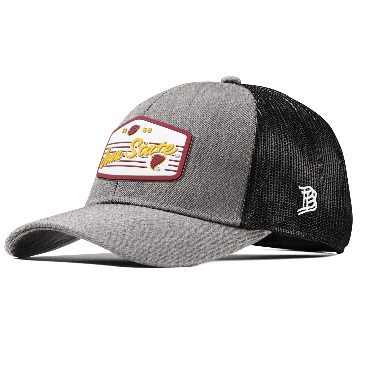 Iowa State University "Cyclones Football" Curved Stretch Trucker Heather Gray