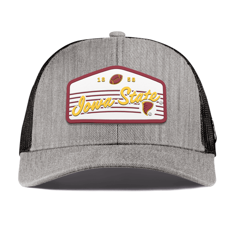 Iowa State University "Cyclones Football" Curved Stretch Trucker Heather Gray