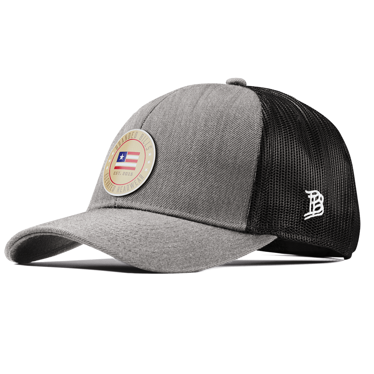 Elevated American Tan Stretch Snapback Trucker Heather Gray 