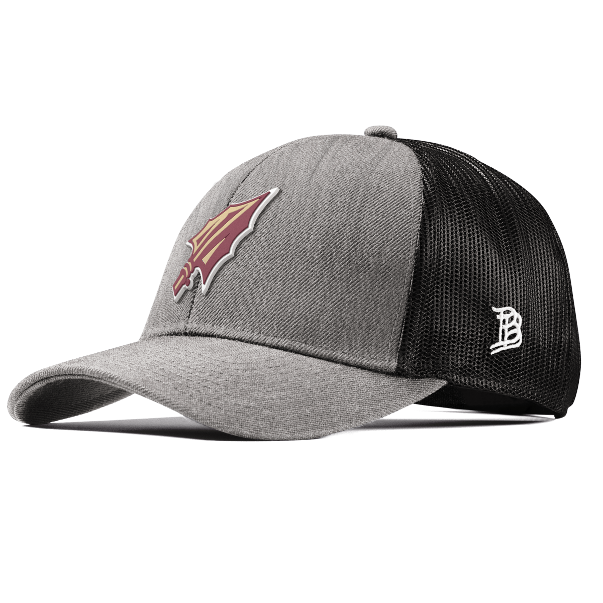 Florida State University "FSU Spear Tip" Curved Stretch Trucker Heather Gray