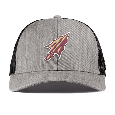 Florida State University "FSU Spear Tip" Curved Stretch Trucker Heather Gray
