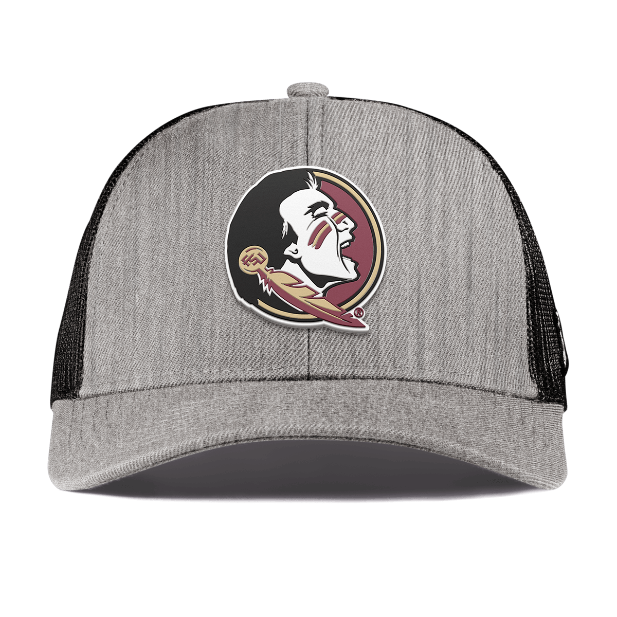 Florida State University "FSU Team Logo" Curved Stretch Trucker Heather Gray