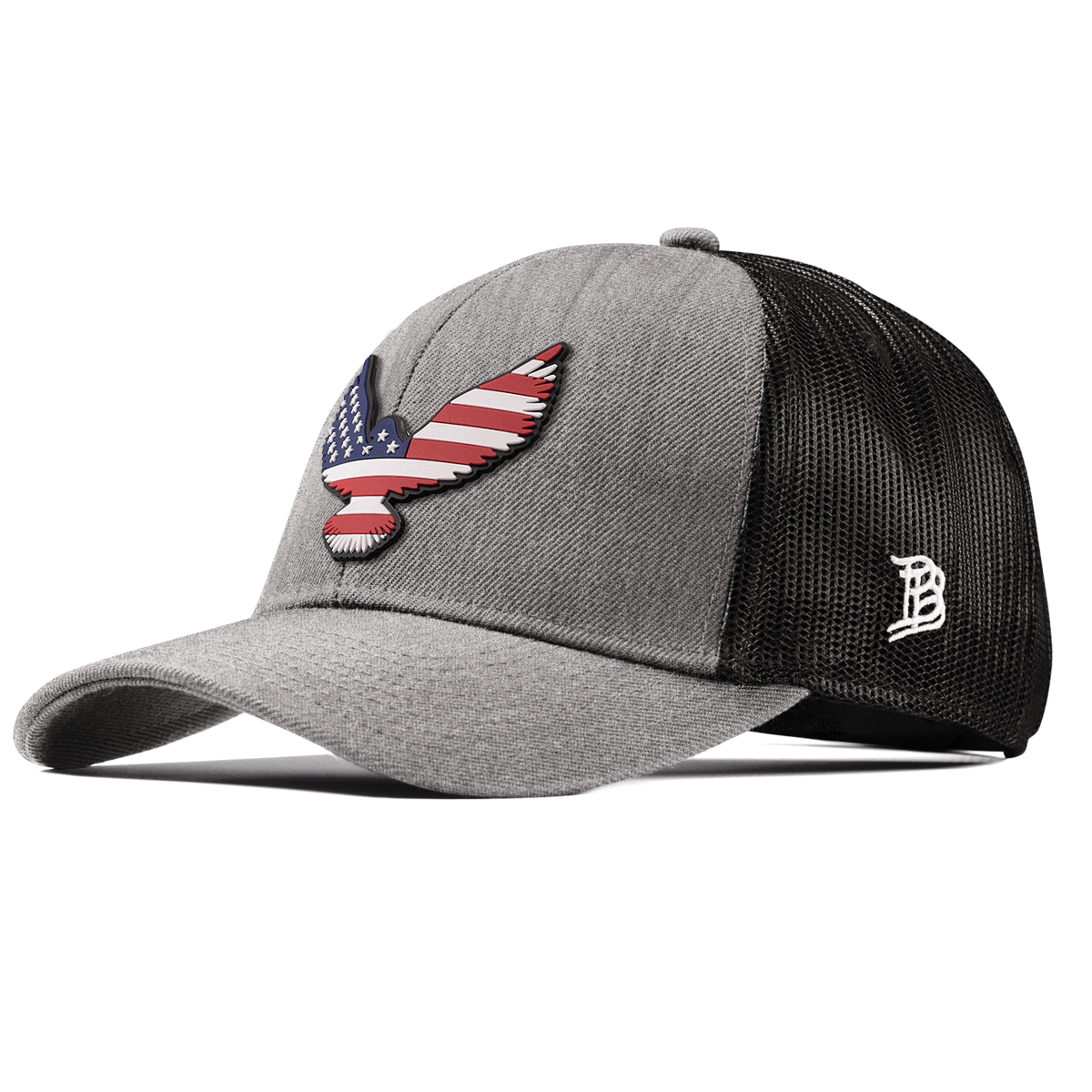 Freedom Eagle PVC Stretch Snapback Trucker Heather Gray