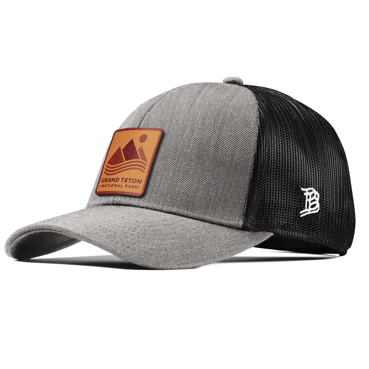 Grand Teton National Park Stretch Snapback Trucker Heather Gray