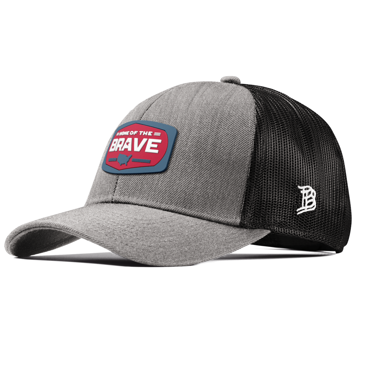 Home of the Brave Curved Stretch Trucker Heather Gray