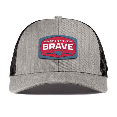 Home of the Brave Curved Stretch Trucker Heather Gray