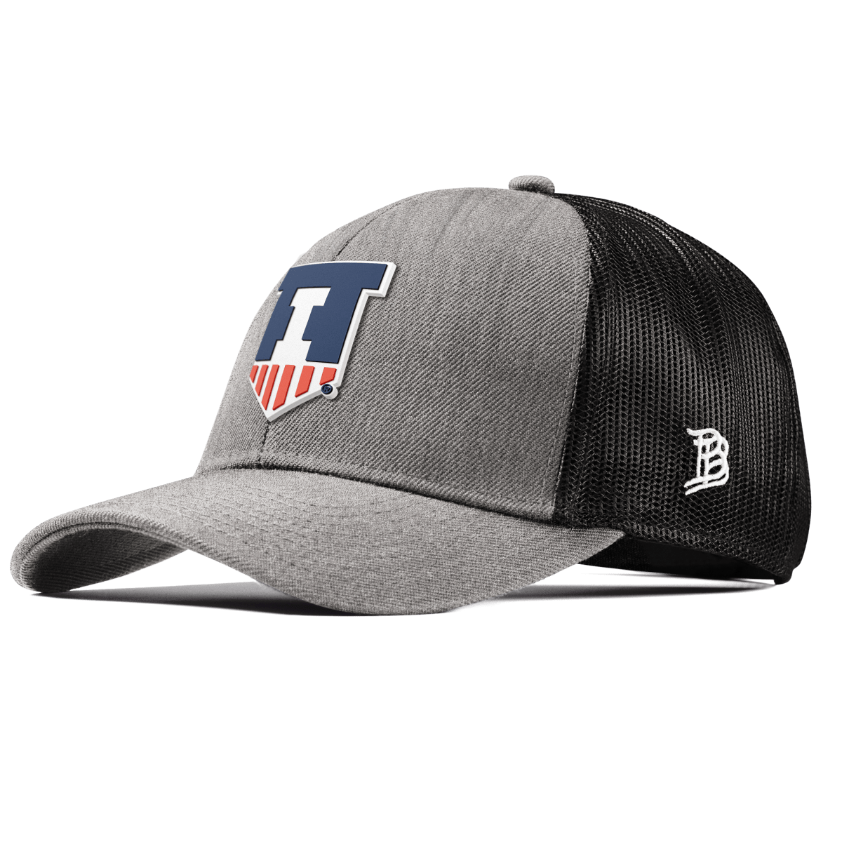 University of Illinois "Illinois Athletics" Curved Stretch Trucker Heather Gray