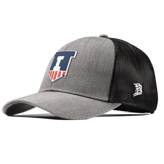 University of Illinois "Illinois Athletics" Curved Stretch Trucker Heather Gray