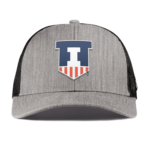 University of Illinois "Illinois Athletics" Curved Stretch Trucker Heather Gray