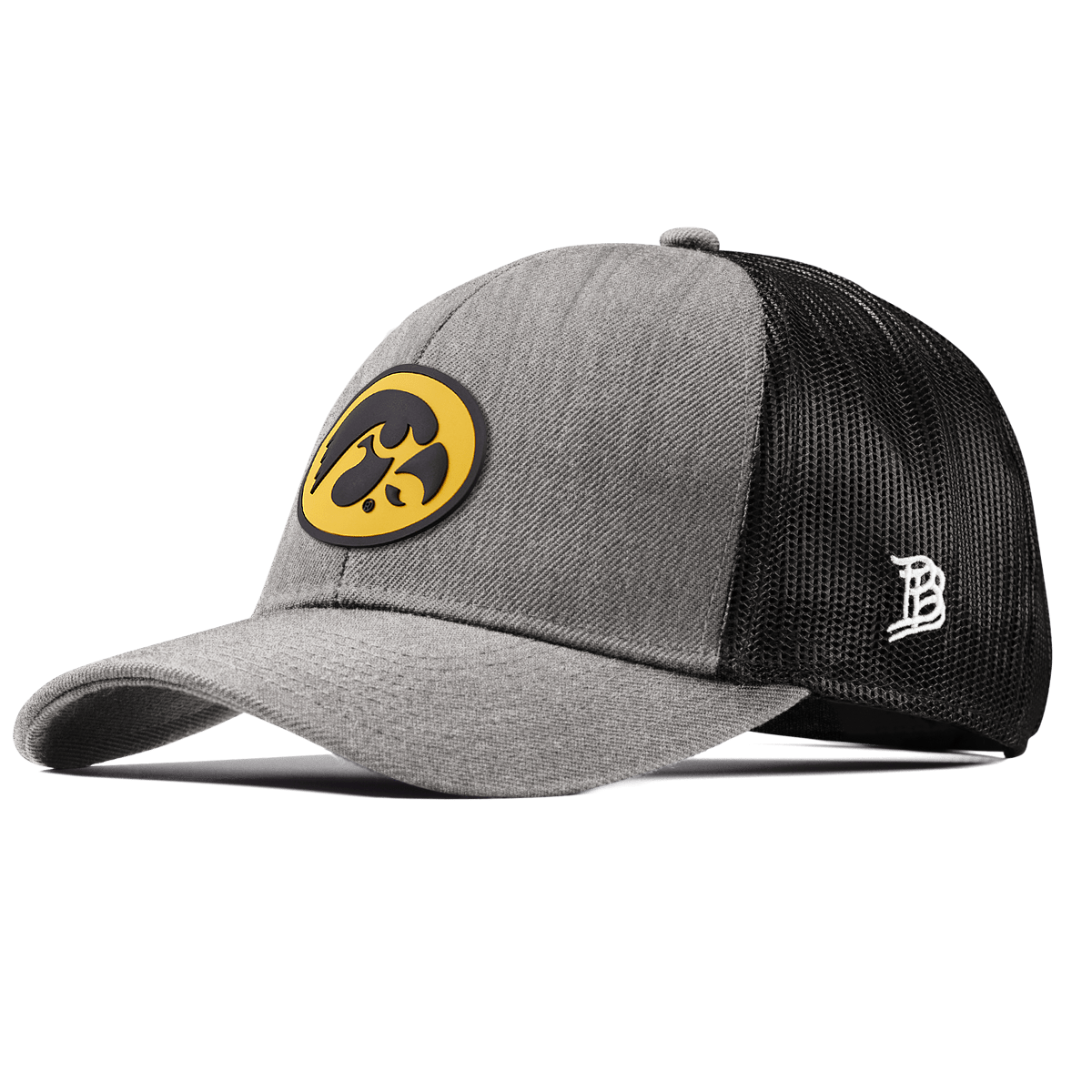 University of Iowa "Iowa Hawkeyes Team Logo" Stretch Snapback Trucker Heather Gray