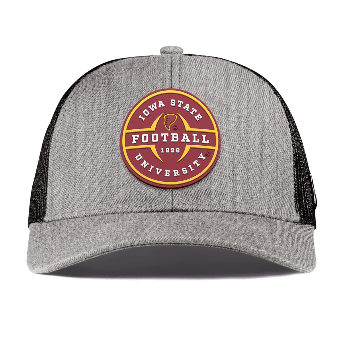 Iowa State University "Iowa State Football Legacy" Curved Stretch Trucker Heather Gray