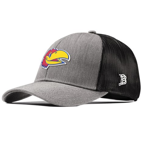 University of Kansas "KU Big Jay" Curved Stretch Trucker Heather Gray
