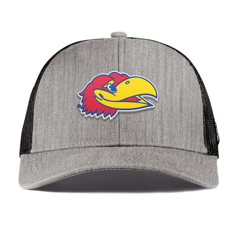 University of Kansas "KU Big Jay" Curved Stretch Trucker Heather Gray