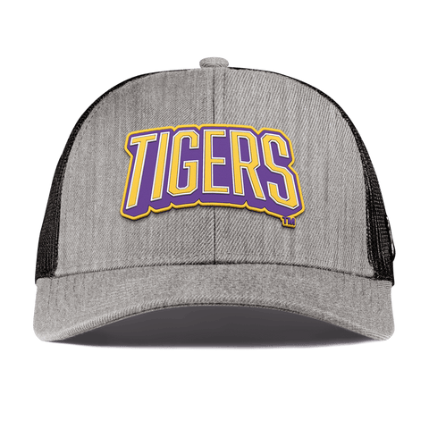 Louisiana State University "LSU Tigers Block" Curved Stretch Trucker Heather Gray