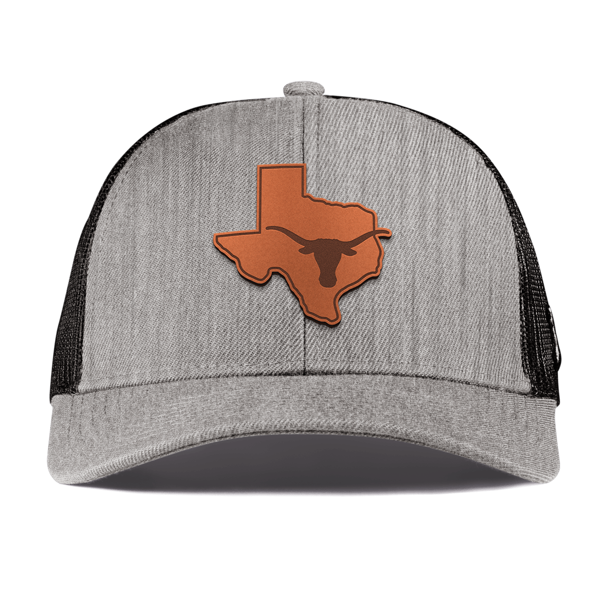 University of Texas "Longhorn State Outline" Curved Stretch Trucker Heather Gray