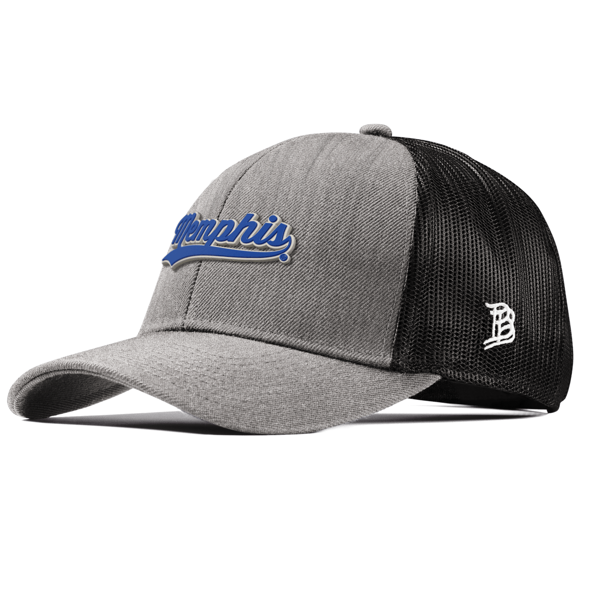 University of Memphis "Memphis Script" Curved Stretch Trucker Heather Gray