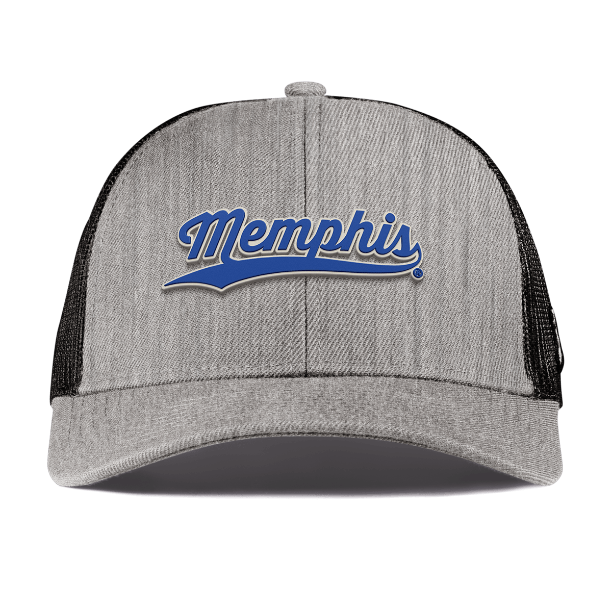 University of Memphis "Memphis Script" Curved Stretch Trucker Heather Gray