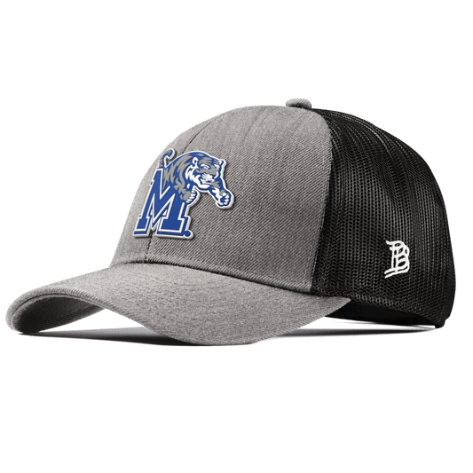 University of Memphis "Memphis Team Logo" Curved Stretch Trucker Heather Gray