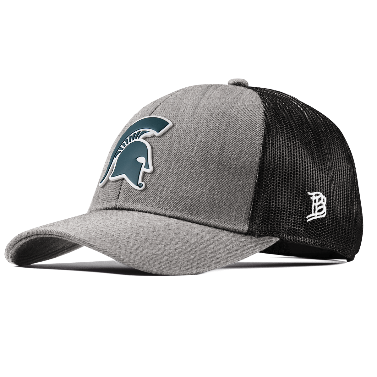 Michigan State University "Michigan State Spartan" Stretch Snapback Trucker Heather Gray