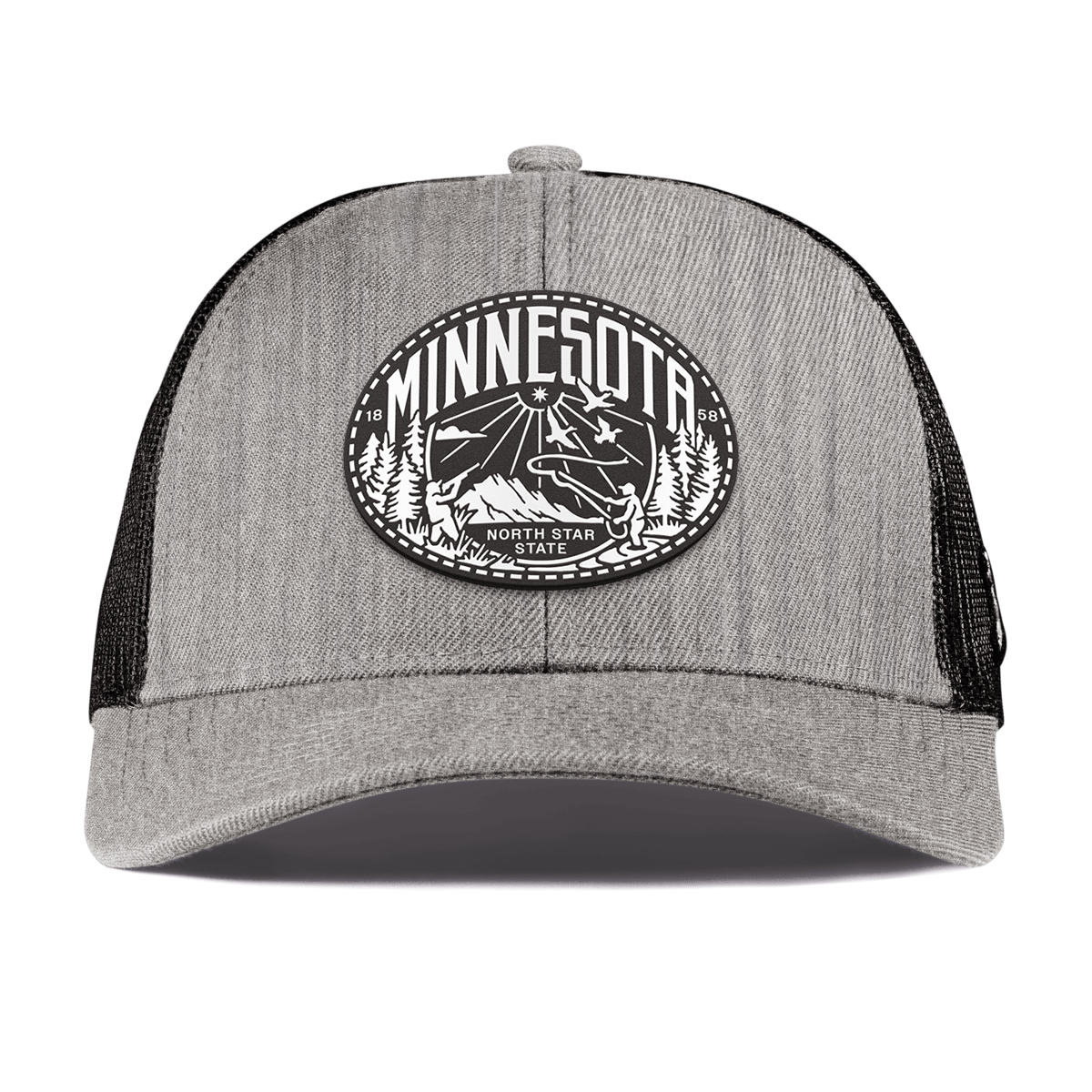 Minnesota Traveler Curved Stretch Trucker Heather Gray