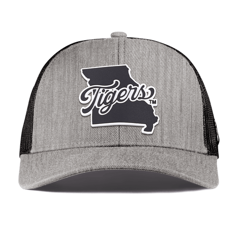 University of Missouri "Missouri Tigers State Script" Curved Stretch Trucker Heather Gray