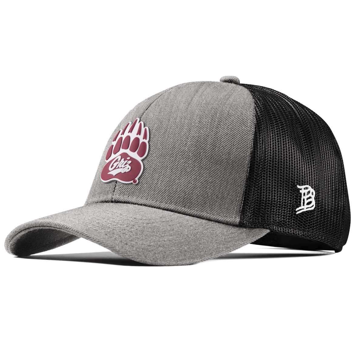 University of Montana "Montana Grizz" Curved Stretch Trucker Heather Gray