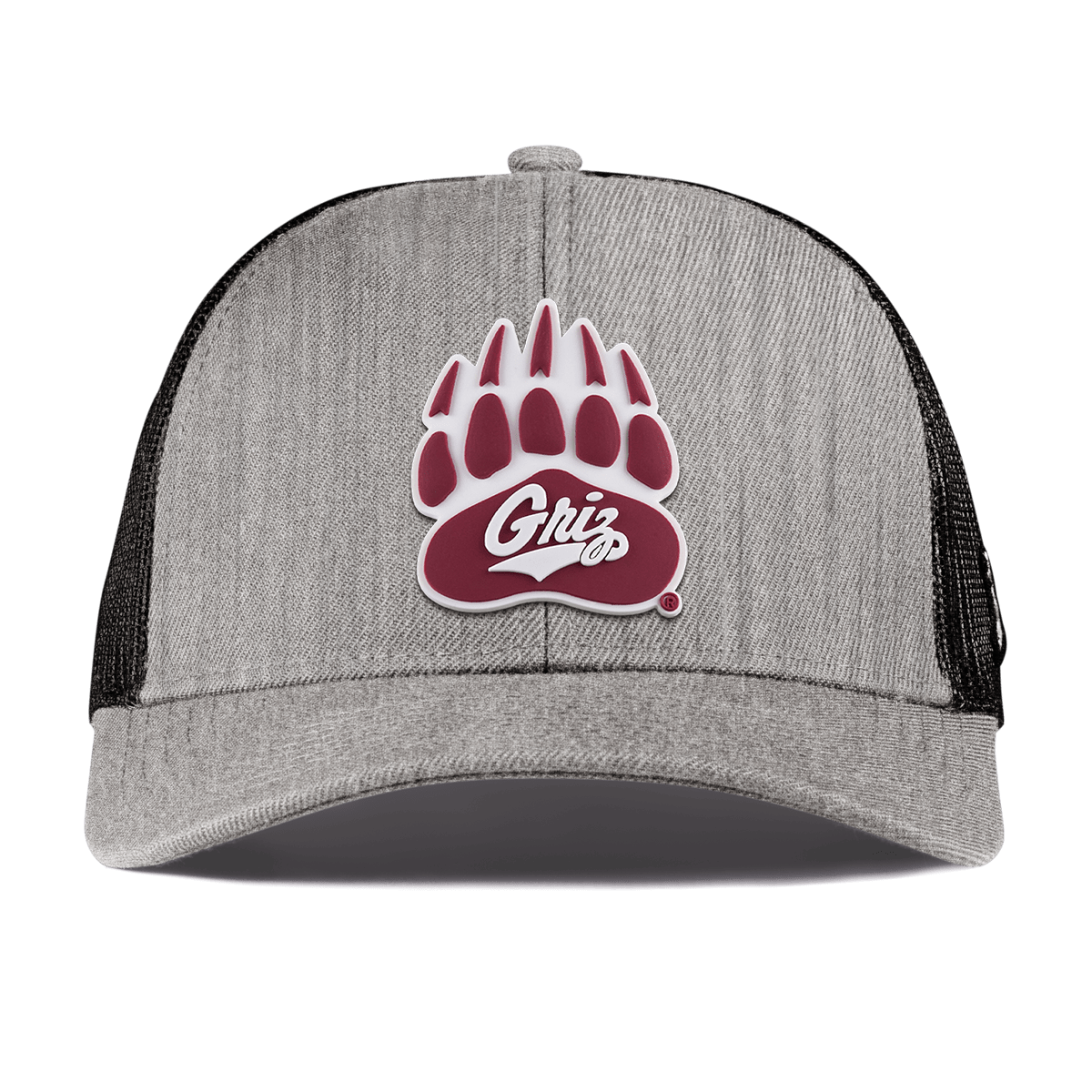 University of Montana "Montana Grizz" Curved Stretch Trucker Heather Gray