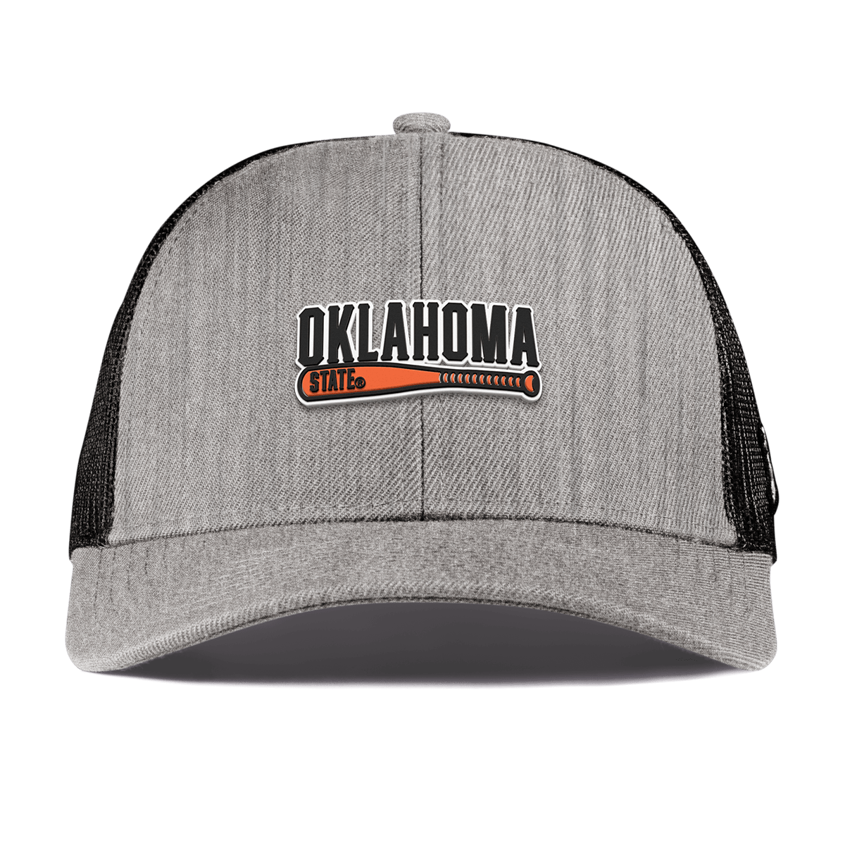 Oklahoma State University "OSU Baseball" Curved Stretch Trucker Heather Gray