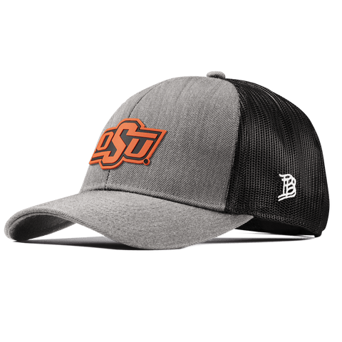 Oklahoma State University "OSU Team Logo" Stretch Snapback Trucker Heather Gray
