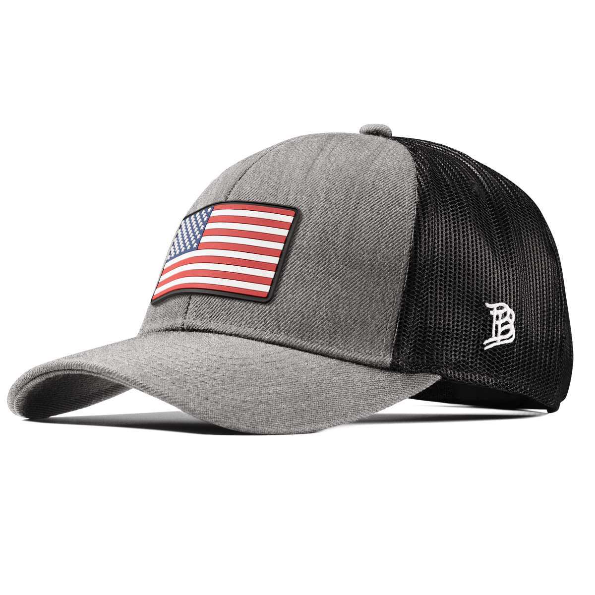 Old Glory PVC Stretch Snapback Trucker Heather Gray