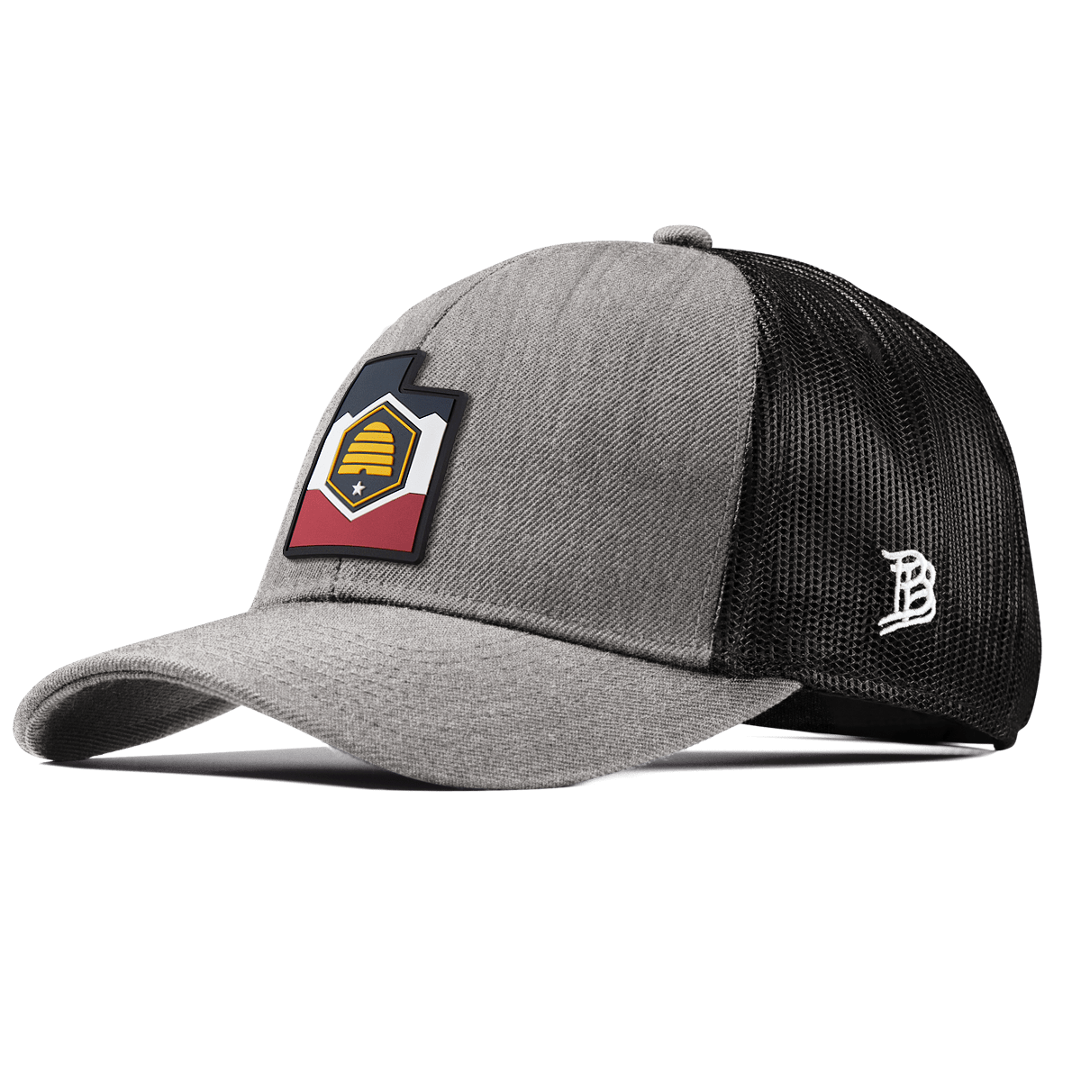Utah 45 PVC Stretch Snapback Trucker Heather Gray 