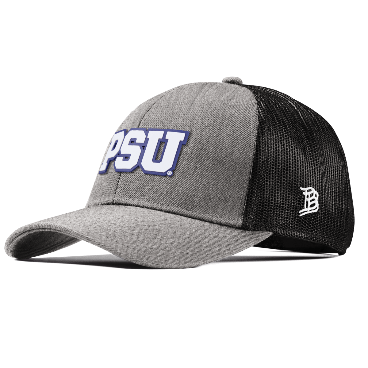 Pennsylvania State University "Penn State Block" Curved Stretch Trucker Heather Gray