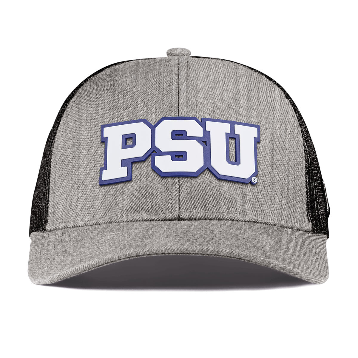 Pennsylvania State University "Penn State Block" Curved Stretch Trucker Heather Gray