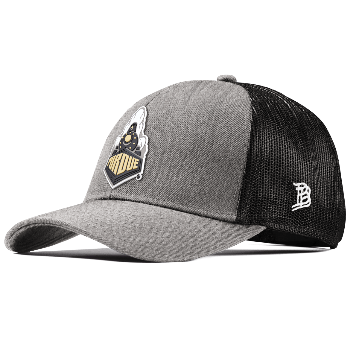 Purdue University "Purdue Team Logo" Curved Stretch Trucker Heather Gray
