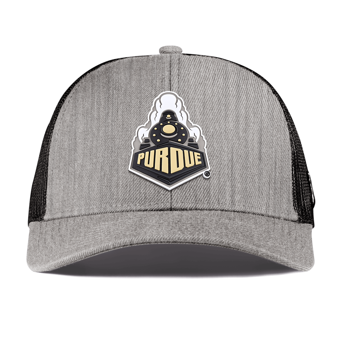 Purdue University "Purdue Team Logo" Curved Stretch Trucker Heather Gray