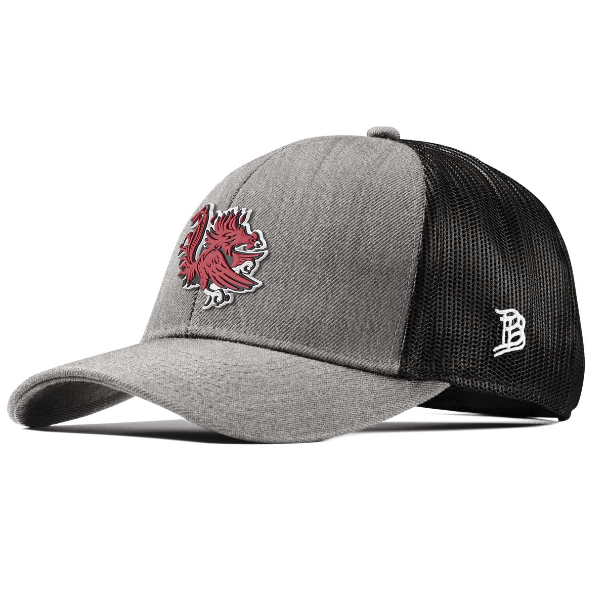 University of South Carolina "Sir Big Spur Logo" Stretch Snapback Trucker Heather Gray