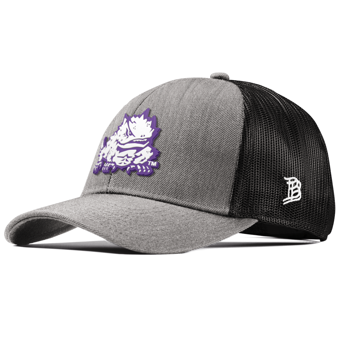 Texas Christian University "TCU Team Logo" Curved Stretch Trucker Heather Gray