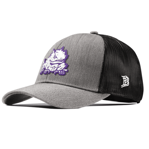 Texas Christian University "TCU Team Logo" Curved Stretch Trucker Heather Gray