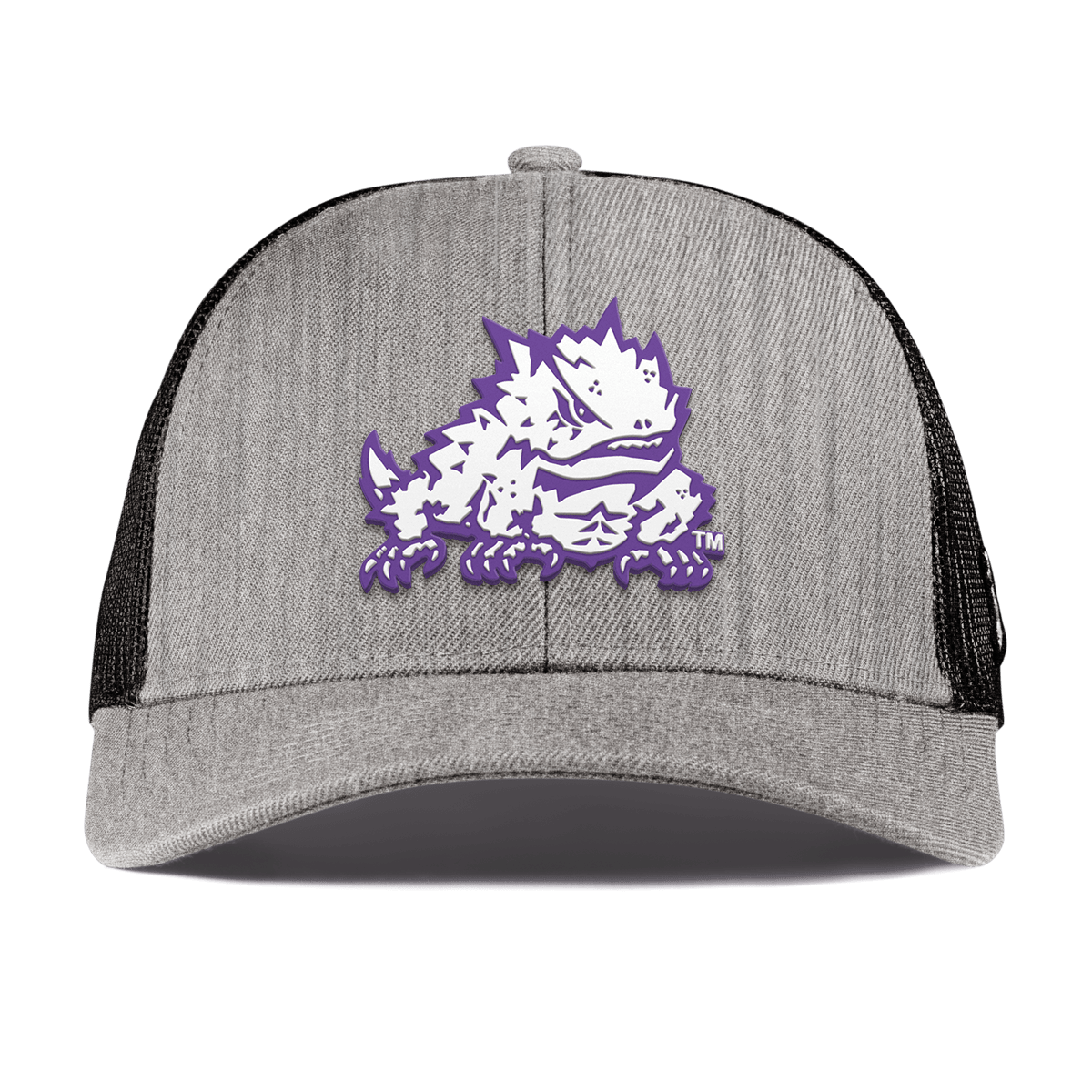 Texas Christian University "TCU Team Logo" Curved Stretch Trucker Heather Gray