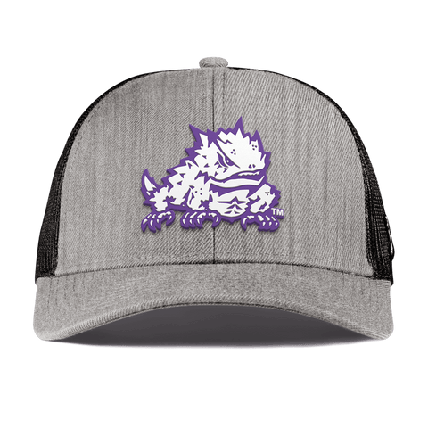 Texas Christian University "TCU Team Logo" Curved Stretch Trucker Heather Gray