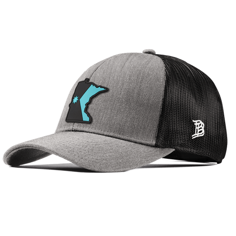 Minnesota Turquoise Stretch Snapback Trucker Heather