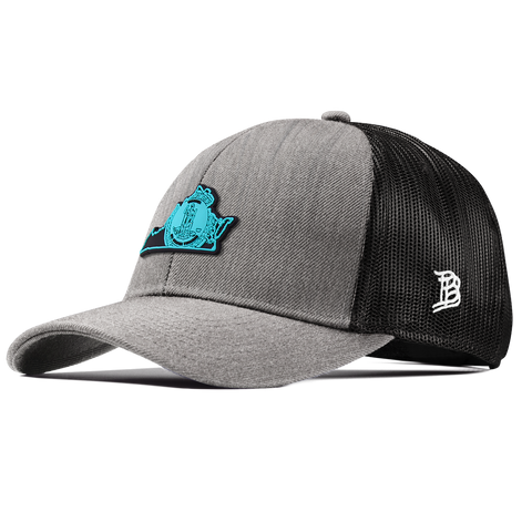 Virginia Turquoise Stretch Snapback Trucker Heather Gray