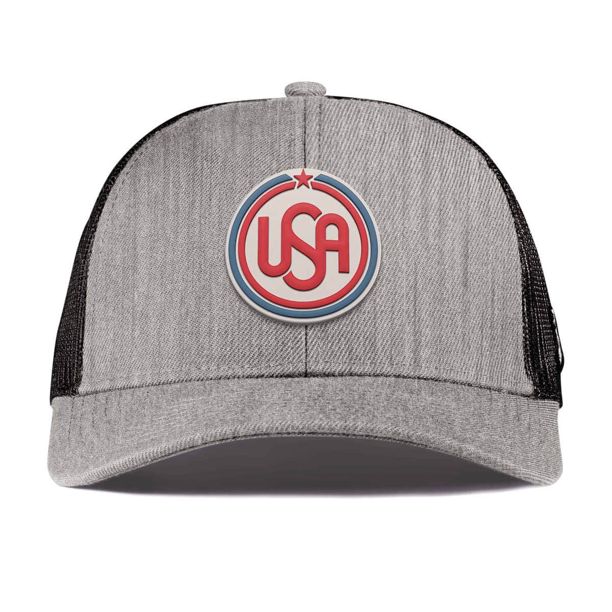 USA Icon Curved Stretch Trucker Heather Gray