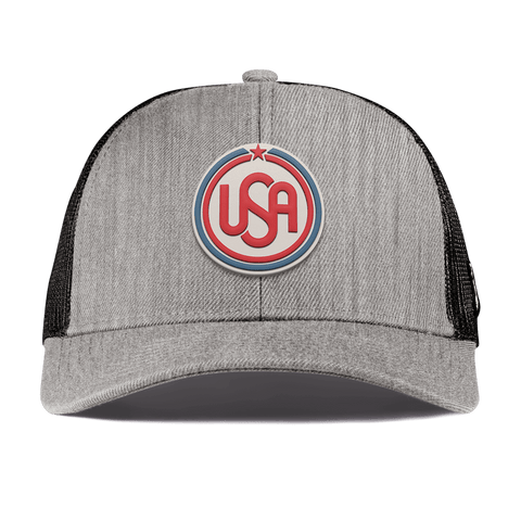 USA Icon Curved Stretch Trucker Heather Gray
