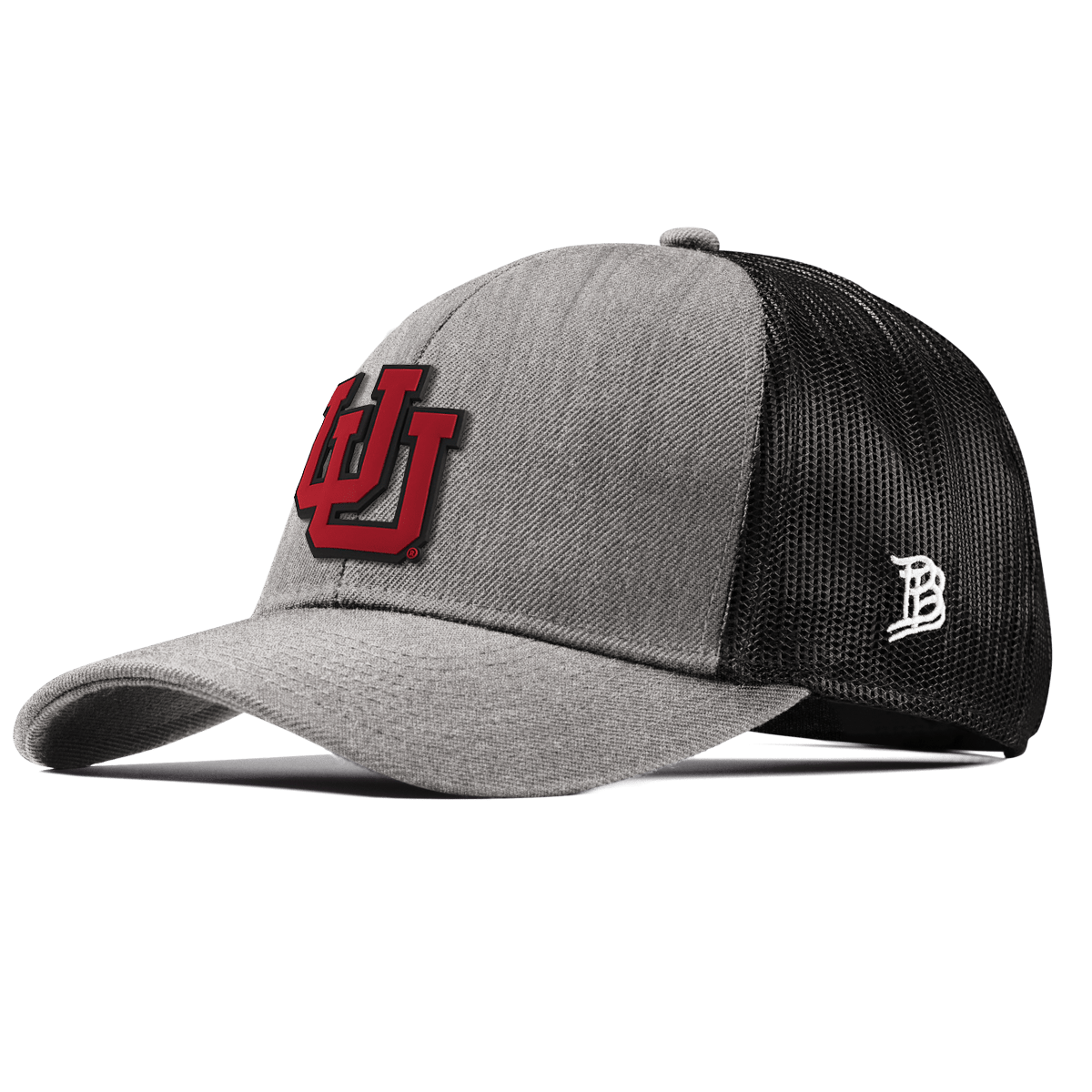 University of Utah "Utah Block" Stretch Snapback Trucker Heather Gray