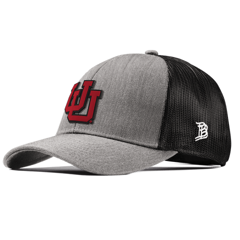 University of Utah "Utah Block" Stretch Snapback Trucker Heather Gray